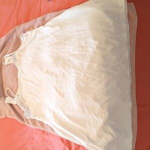 New white  whole slip for   under dresses size extra large Two shoulder straps.